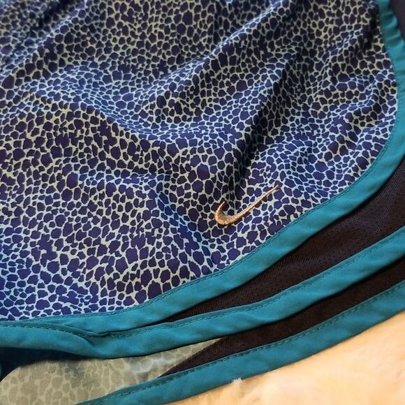 Nike Womens Dri-fit Running Shorts Lined Size S Small Blue - Picture 2 of 5